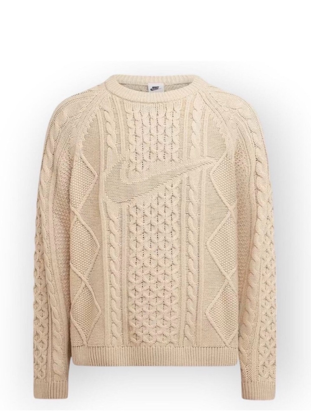 Nike Men’s Life Cable Knit Pullover Sweater Rattan Sportswear Streetwear Size M